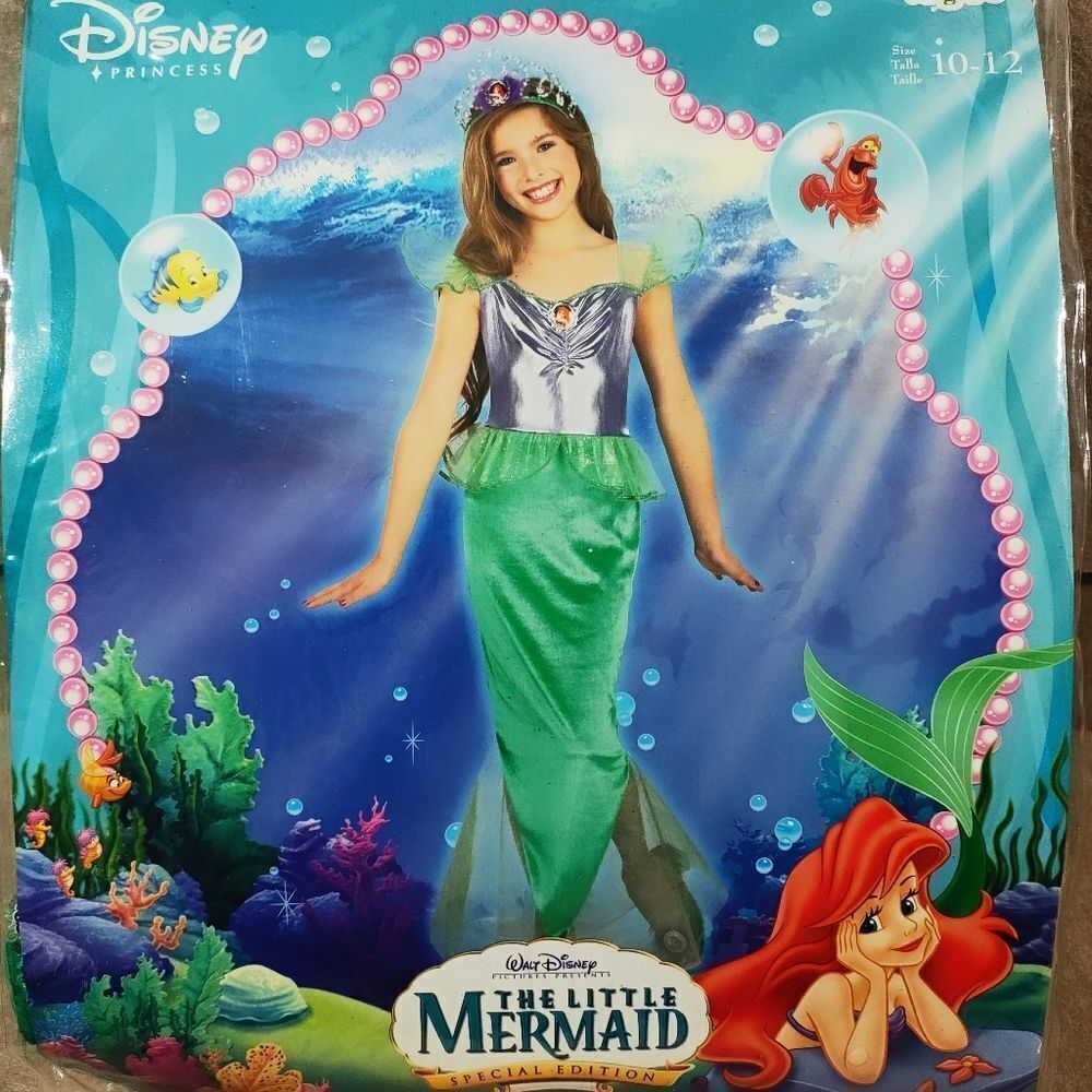Disney Classics Ariel Little Mermaid Costume Dress #C